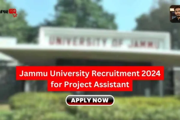 Jammu University Recruitment 2024 Project Asst